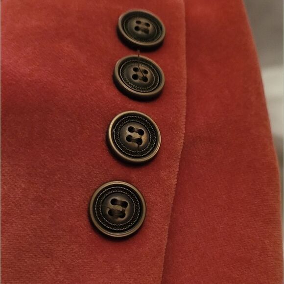 TALBOTS PETITE PUMPKIN VELVET BLAZER - Picture 6 of 7